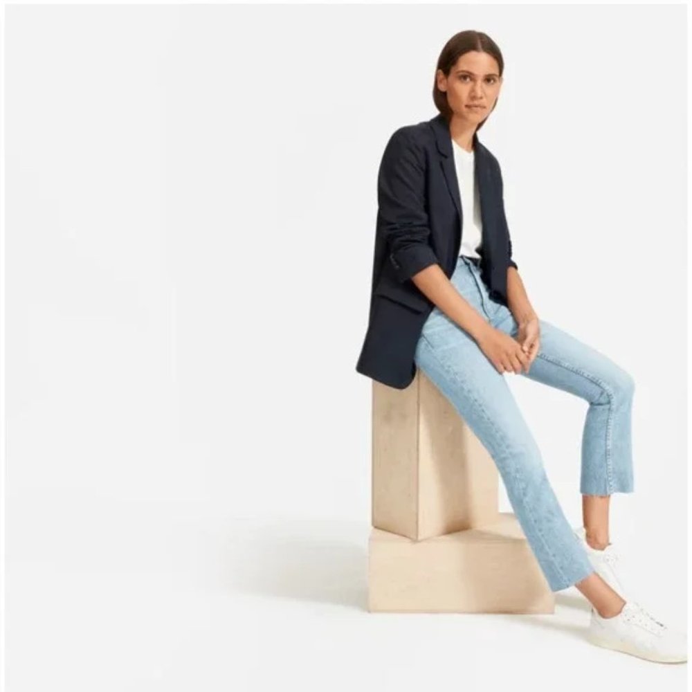 Everlane The Kick Crop Jean Light Blue Wash Size 29